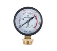 Yuanpgky Y60 Manomètre pour compresseur d'air - 0-.6 MPa / 0-230 PSI Cadran analogique avec filetage G1/4, construction en plastique-cuivre, finition noire et or, convient pour (G)