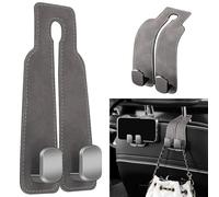 YUANQI Lot de 2 Crochets pour Dossier de Siège Auto pour Renault Captur 2019-2023 2024, Crochets D'appui-tête à Double Crochet Crochets D'appui-tête pour Sacs Portefeuilles et Porte-Monnaie,Grey