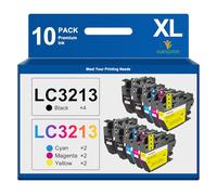 YUANQIMM LC3213 LC3211 Cartouches d'encre Compatible pour Brother LC3213XL LC3211XL Set pour Brother DCP-J572DW J772DW J774DW MFC-J491DW J497DW J890DW J895DW Pack de 10