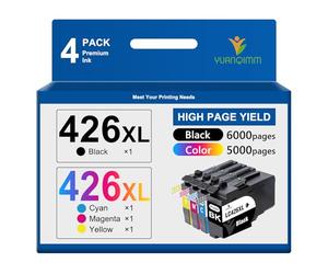 YUANQIMM LC426XL LC 426XL Cartouches d'encre Compatibles pour Brother LC-426XLVAL Cartouches d'impression pour Brother MFC-J4340DW MFC-J4335DW MFC-J4540DW MFC-J4535DW (Noir/Cyan/Magenta/Jaune, 4 Pack)