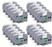 YUANQIMM Lot de 20 rubans de rechange TZe-231 TZe231 pour étiqueteuse Brother 12 mm 0,47 pour imprimante P-Touch PTD220 PTD610BT PT-D410 PT-P710BT PTH110, 1,27 cm x 8,9 m