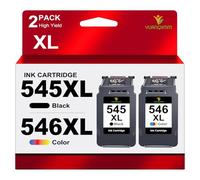 YUANQIMM PG-545 CL-546 XL PG-545XL CL-546XL Compatible pour Les Cartouches d'imprimante Canon 545 546 pour Canon Pixma MX495 TR4550 TS3350 TS3150 TR4551 MG2550s MG2555s TS3151 MG3050 MG2950 (2-Pack)