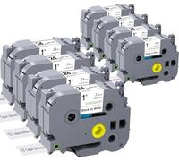 YUANQIMM TZe-251 Lot de 8 rubans d'étiquettes 24 mm compatibles avec Brother PTouch TZe251 24 mm 0,94 mm TZ-251 pour étiqueteuse PTD600 PT-P710BT PT-D610BT PT-D600VP 2,5 cm