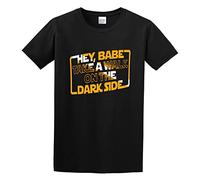 YUANROU Take A Walk on The Dark Side Mens Short Sleeve Black XL