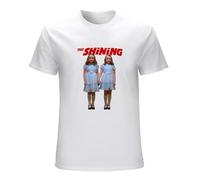 YUANROU The Shining Creepy Twins Come Play with Us Shining Twins Soft Jersey Mens Short Sleeve White XXL
