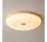 YUANSHIHUI Plafonniers d'étude de la Chambre Principale en rondins Plafonnier créatif de Salon en Bois Massif Plafonnier Ultra-Mince Simple et Moderne Luminaire de Balcon d'allée Ronde Nordique Chaud
