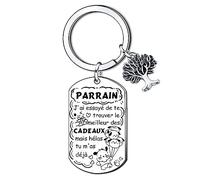 YUANSI Cadeau Parrain Cadeau Parrain Porte clés Cadeau Parrain Anniversaire Cadeau Parrain Noel Cadeau jour Du Baptême Parrain Cadeau Parrain Original Cadeau Parrain Personnalisé (2)