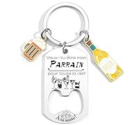 YUANSI Cadeau Veux tu etre mon parrain Porte Clé Parrain Cadeau Parrain Demande Personnalisé décapsuleur Anniversaire cadeau parrain bapteme (3)