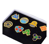 YUANstore Applicable pour la génération 1-6 Boîte de collection de badges, collection de jeux, set de 8 pièces, cadeau pour garçons et filles, ca. 3-4 cm, Zinc, Pas de gemme