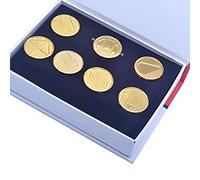 YUANstore Boîte de collection de badges de gym pour les générations 1 à 6 de Pocket Monster, ensemble de collection de jeu de 8 pièces, cadeau pour garçons et filles, 3.0cm-4.0cm, Zinc, Pas de pierre
