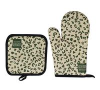 YUANstore Gants de cuisine isolants motif léopard pour cuisson au micro-ondes, barbecue, maniques de four
