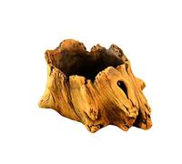 YUANstore Joli mini pot de fleurs en ciment en bois pour décoration de jardin, maison, bureau, bonsaï, décoration de la maison