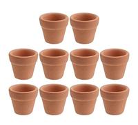 YUANstore Lot de 10/12/20 pots de fleurs rouges en terre cuite avec trou pour cactus et plantes grasses (3 x 3 cm)