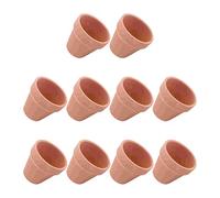 YUANstore Lot de 10 Mini Pots en Terre Cuite 5,5 x 5 cm-Mini Cactus Succulent Plantes Jardinières pour Les Enfants à Peindre, Home Décoration