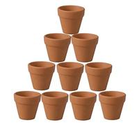 YUANstore Lot de 10 petits pots de fleurs en terre cuite de 3 x 3 cm pour plantes grasses