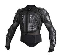 Yuanu Moto Armure Gilet de Protection avec Protection de la Poitrine et Dos Pare Pierre Moto Cyclisme Patinage Snowboarding Plastron Noir 1# XL