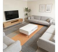 YUANWAN Tapis de Décoration 120 x 250 cm Dessous Antidérapant, Super Doux Tapis de Salon à Poils Ras Salon Chambre Doux pour Chambre à Coucher, 4