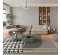 YUANWAN Tapis de Décoration 190 x 200 cm Dessous Antidérapant, Super Doux Tapis de Salon à Poils Ras Salon Chambre Doux pour Chambre à Coucher, 6