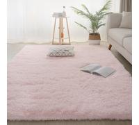 YUANWAN Tapis de Salon Tapis Décoratif 100 x 240 cm Moelleux Antidérapant Intérieur Épais Chambre Moderne Doux Doux et Moelleux pour Salon de Sol Grand Couloir, Rose