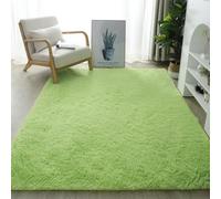 YUANWAN Tapis de Salon Tapis Décoratif 120 x 300 cm Longs Moelleux Antidérapant Intérieur Épais Tapis Doux Modernes de Salon Soft Tapis de Couloir pour Salon de Sol Grand Couloir, Vert Tendre