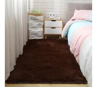 YUANWAN Tapis de Salon Tapis Décoratif 175 x 300 cm Longs Moelleux Antidérapant Intérieur Épais Tapis à Poils Longs Extra Doux Tapis pour Chambre pour Chambre, Salon, Couloir, Marron