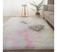 YUANWAN Tapis de Salon Tapis Décoratif 180 x 290 cm Moelleux Antidérapant Intérieur Épais à Poils Longs Extra Doux pour Chambre pour Salon Couloir, Multicolore