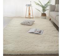 YUANWAN Tapis de Salon Tapis Décoratif 60 x 130 cm Moelleux Antidérapant Intérieur Épais Chambre Moderne Doux Doux et Moelleux pour Salon de Sol Grand Couloir, Couleur Crème