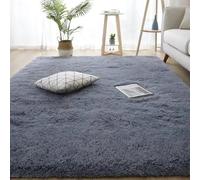 YUANWAN Tapis de Salon Tapis Décoratif 70 x 120 cm Moelleux Antidérapant Intérieur Épais à Poils Longs Extra Doux pour Chambre pour Salon Couloir, Gris