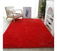 YUANWAN Tapis de Salon Tapis Décoratif 70 x 200 cm Dessous Antidérapant Intérieur Épais Tapis de Décoration Moelleux Tapis Salon Modern pour Salon Couloir, Rouge