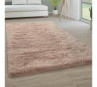 YUANWAN Tapis Doux et Moelleux 130 x 100 cm Dessous Antidérapant Intérieur Épais Tapis avec Le Fond Antidérapant Tapis Poils Longs pour Chambre, Salon, Couloir, Beige Foncé
