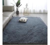 YUANWAN Tapis Doux et Moelleux 150 x 170 cm Dessous Antidérapant Intérieur Épais Tapis de Chambre Super Doux Salon Moderne pour Salon Couloir, Gris