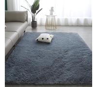 YUANWAN Tapis Doux et Moelleux 170 x 60 cm Dessous Antidérapant Intérieur Épais Tapis de Chambre Super Doux Salon Moderne pour Salon Couloir, Gris