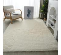 YUANWAN Tapis Doux et Moelleux 200 x 270 cm Dessous Antidérapant Intérieur Épais Tapis Salon à Poils Longs Tapis Moelleux Chambre pour Salon Couloir, Beige