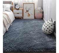 YUANWAN Tapis Doux et Moelleux 85 x 165 cm Moelleux Antidérapant Intérieur Épais Tapis Salon à Poils Longs Tapis Moelleux Chambre pour Salon de Sol Grand Couloir, Gris