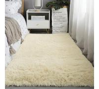 YUANWAN Tapis Salon Tapis de Sol 130 x 180 cm Dessous Antidérapant Intérieur Épais Tapis Chambre Doux Moelleux Moderne Tapis Décoratif pour Chambre, Salon, Couloir, Couleur Crème