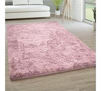 YUANWAN Tapis Shaggy Tapis Chambre 140 x 190 cm Longs Moelleux Antidérapant Intérieur Épais Tapis Salon à Poils Longs Tapis Moelleux Chambre pour Salon de Sol Grand Couloir, Rose