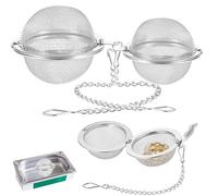 Yuanwovv Lot de 3 paniers de nettoyage à vapeur en acier inoxydable pour petites pièces et solution de nettoyage avec verrou et crochet (5,7 cm, 7,1 cm, 10,2 cm), Size-1, Acier inoxydable 304, Pas de