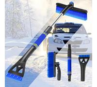 YUANXJUN Grattoir à Glace et Brosse à Neige pour Audi Q2 Q3 Q4 E-TRON Q5 Q7 Q8 Q8 E-TRON Quattro, Outil de Déneigement Neige Givrée avec Poignée en Mousse, Brosse à Neige Voiture Ajustables.