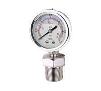 YUANYAO Manomètre 3/4po. Manomètre à diaphragme fileté mâle NPT, jauge à Membrane en Acier Inoxydable SS304(0-2.5Mpa)