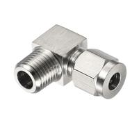 YUANYAO Raccord coudé de Compression en Acier Inoxydable 304, Tube 1/8'' 1/4'' 3/8'' 1/2'' x 1/8'' 1/4'' 3/8'' 1/2'' mâle NPT BSPT (Color : NPT, Size : Tube OD 9.52MM_1/2")