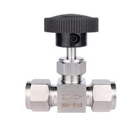 YUANYAO Valve à Aiguille de Compression Droite en Acier Inoxydable, 1/8 '', 1/4 '', 3/8 '', 1/2 '', 3 4 6 8 10 12mm (Size : 8mm)