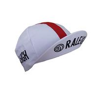YUANYE Casquette de Cyclisme équipe Style rétro Vintage vélos Fixie Ti Raleigh Blanc et Rouge
