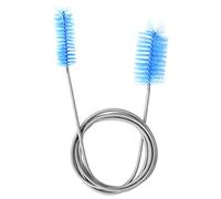 Yuanyifenglin Brosse de nettoyage à double extrémité pour aquarium, tube long flexible, brosse filtre en acier inoxydable pour aquarium, cuisine à domicile, 155 cm