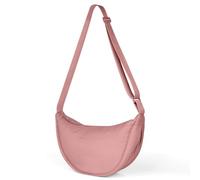 Yuanyifenglin Crescent Sac pour femme, sac de raviolis en nylon, sac de poitrine sac à bandoulière avec sangle réglable pour un usage quotidien, rose