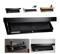 YUANYINSM Magic Flap Design Étagère avec compartiment secret - Étagère flottante avec tiroir - Étagère murale pour la maison ou le bureau (noir)