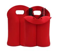 YUANYIYS Lot de 2 sacs fourre-tout isothermes en néoprène avec poignée de transport sécurisée, porte-bouteille de vin étanche pour voyage, pique-nique, plage et activités de plein air, 1 couleur