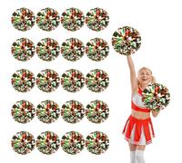 YUANYUYING 20 Pcs Cheerleading Pom Poms,13.7inch Cheerleading Handheld Squad Pompoms for Sports Team Cheer Spirit Games Dance Party Adults (Colorful)