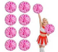 YUANYUYING 8 Pcs Pom poms Cheer,13.7inch Pom poms Cheerleading with Four Finger Payment Cheer Pom Pomsfor Dance, Matches (Powder Mixing)