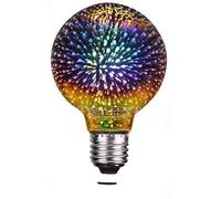 YUANYUYING Ampoule feu d'artifice 3D, E27 Edison, style vintage romantique en verre - Ampoules uniques pour la maison, les festivals, les fêtes et Noël - 4 W CA 85-265 V (G80)