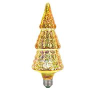 YUANYUYING Ampoule feu d'artifice 3D, E27 Edison, style vintage romantique en verre - Ampoules uniques pour la maison, les festivals, les fêtes et Noël - 4 W CA 85-265 V (Sapin de Noël)